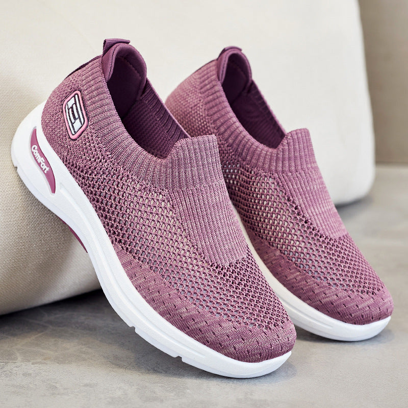 Women's Breathable Slip-On Sneakers with Soft Stretch Upper Mune Fashion