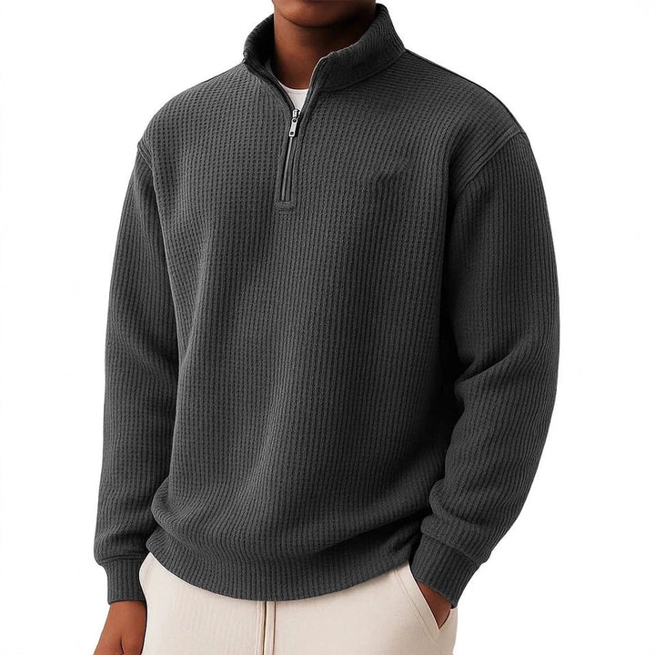 Men's High-Quality Pullover with Zipper Mune Fashion