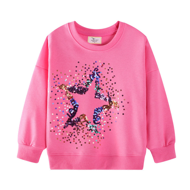Girls sweatshirt with sparkling star motif Mune Fashion