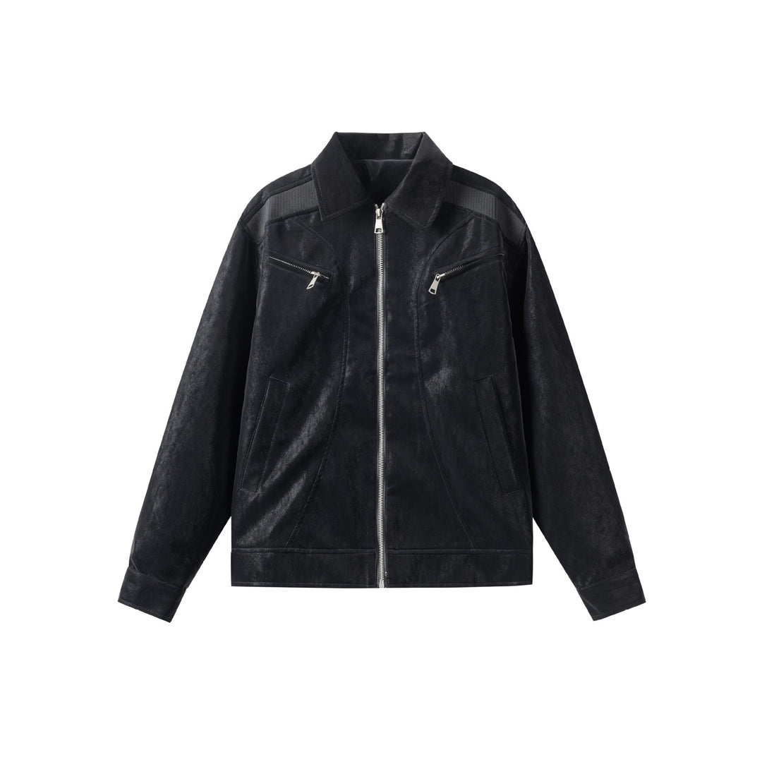 Men's Lightweight Bomber Jacket in Field Style with Full-length Zipper and Zipper Chest Pockets Mune Fashion