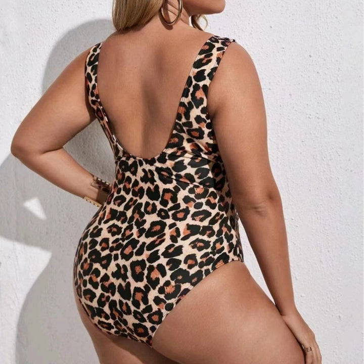 Women's patterned one-piece swimsuit with cut-out design Mune Fashion