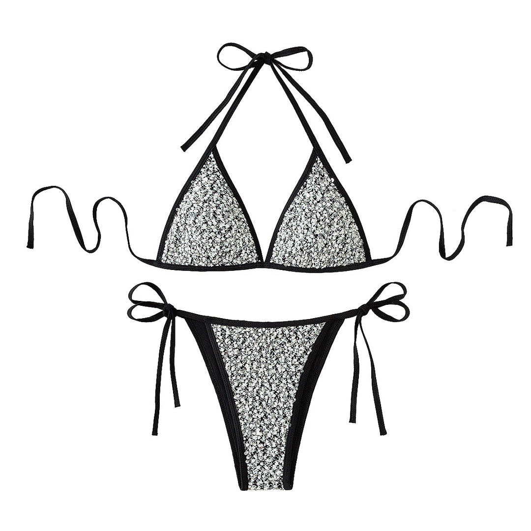 Women's Triangle Bikini with Sparkling Detail Mune Fashion