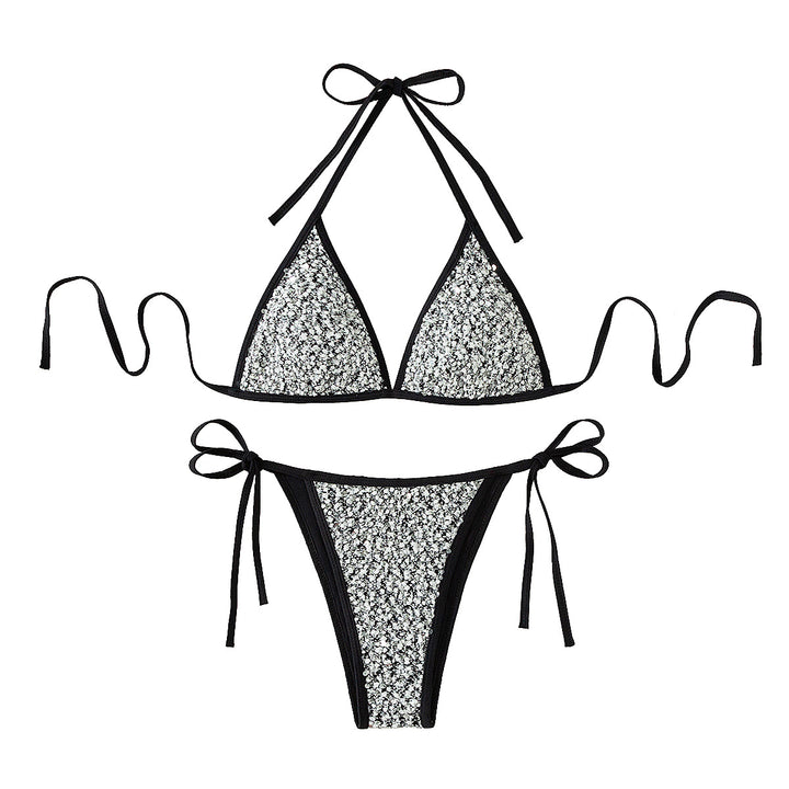 Women's Triangle Bikini with Sparkling Detail Mune Fashion
