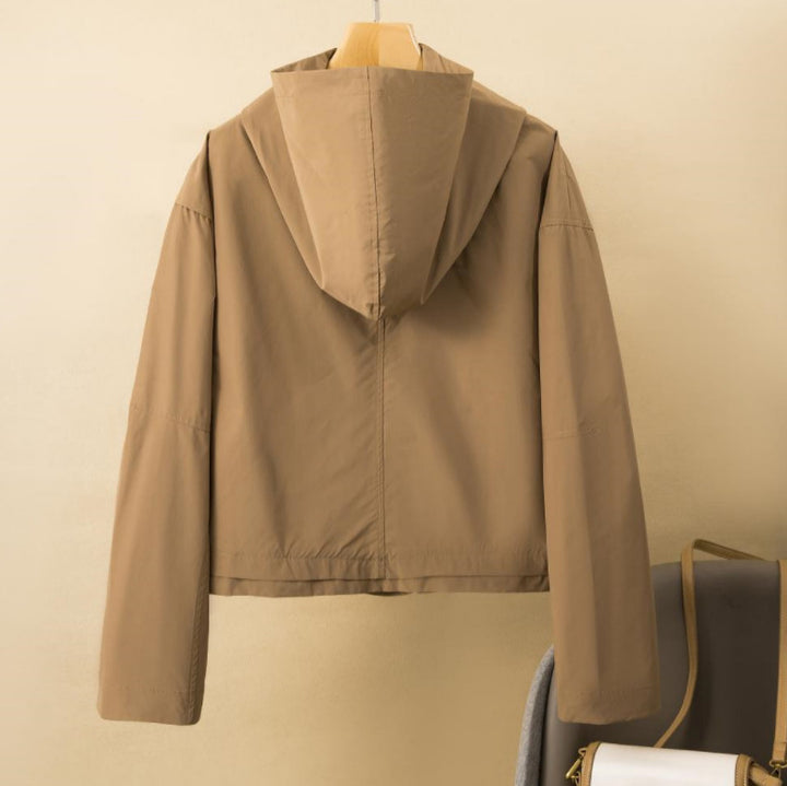 Women's Lightweight Water-Repellent Hooded Jacket Mune Fashion