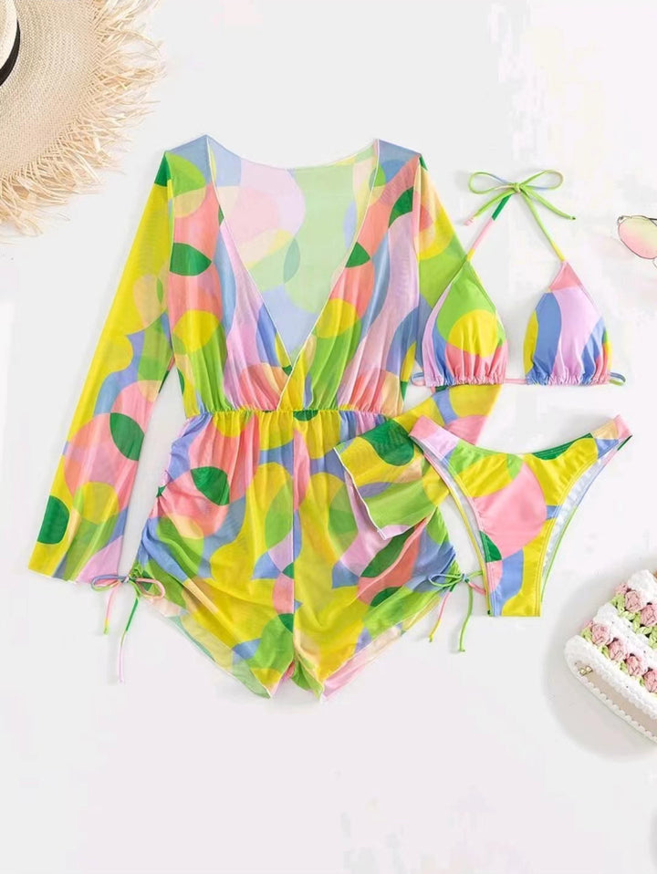 Women's beach outfit with airy tunic and bikini Mune Fashion