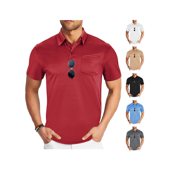Men's functional polo shirt with chest pocket and breathable mesh structure Mune Fashion