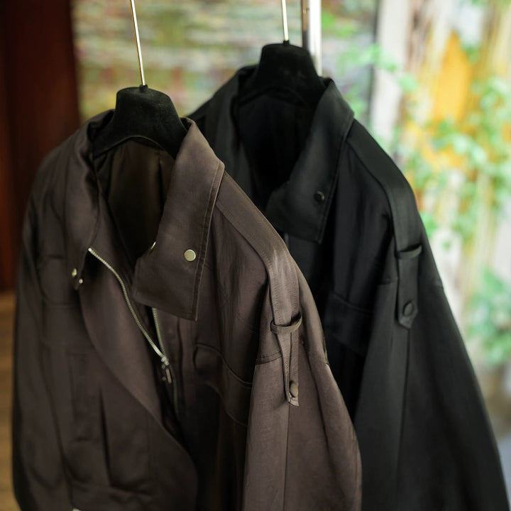 Women's elegant utility jacket with high collar Mune Fashion