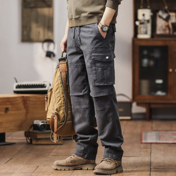 Men's cargo pants with reinforced knee areas and multi pockets Mune Fashion