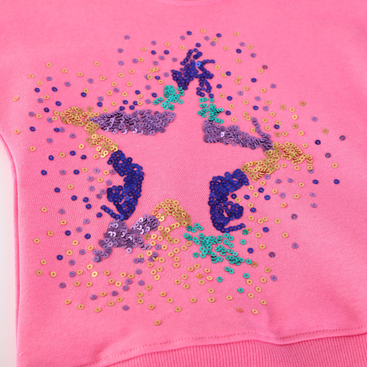 Girls sweatshirt with sparkling star motif Mune Fashion