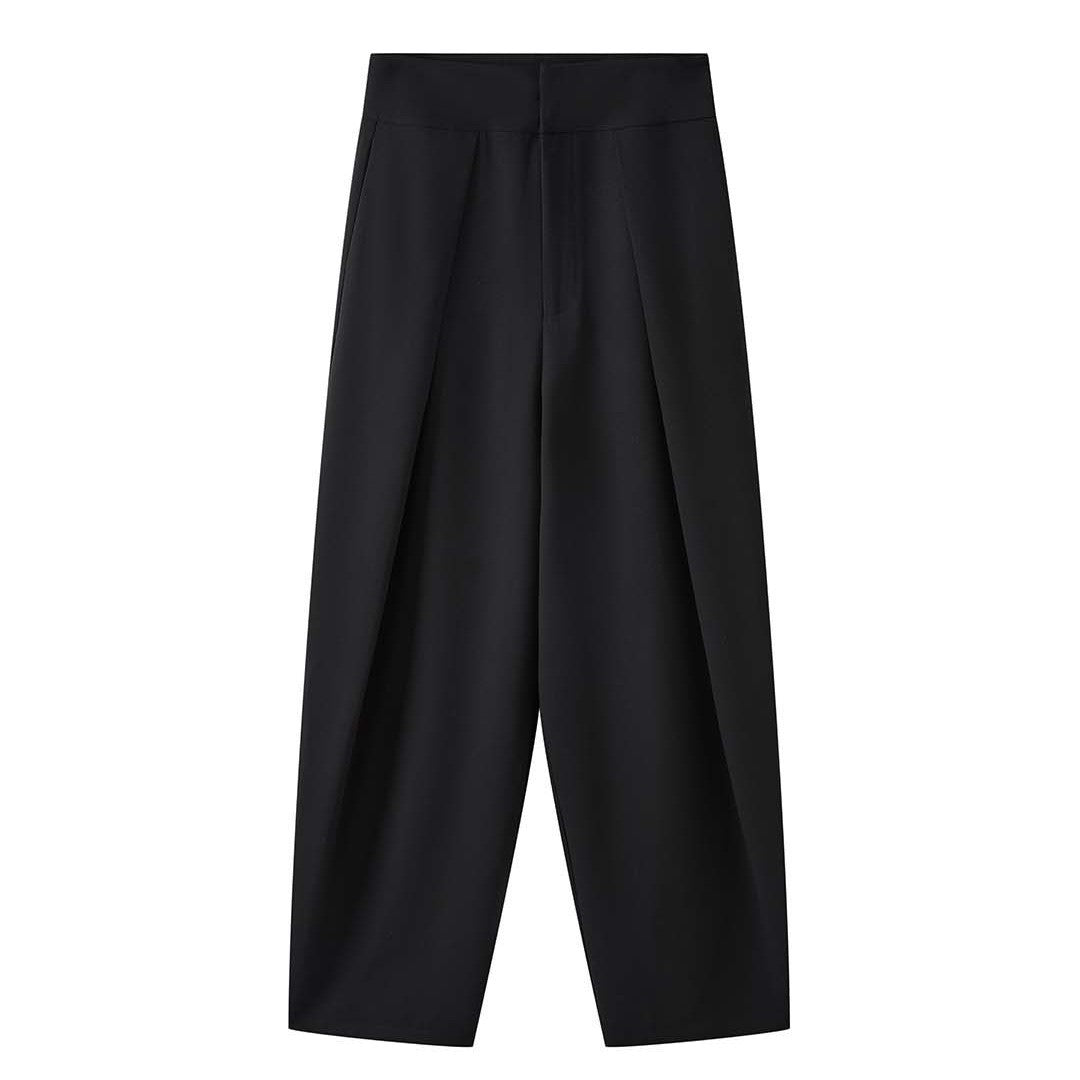 Women's Boxy Blazer with Oversized Sleeves and High-Waist Balloon Pants Set Mune Fashion