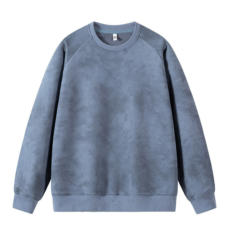 Men's Oversized Sweatshirt with Brushed Fleece Lining and Vintage Wash Mune Fashion