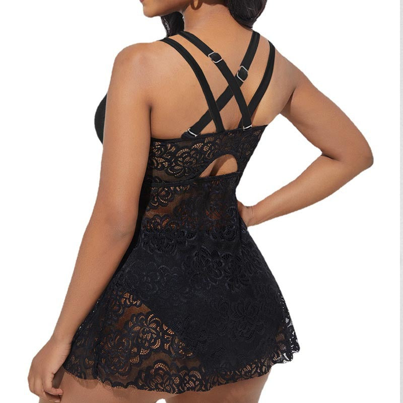 Women's swimsuit with elegant lace look and adjustable straps Mune Fashion