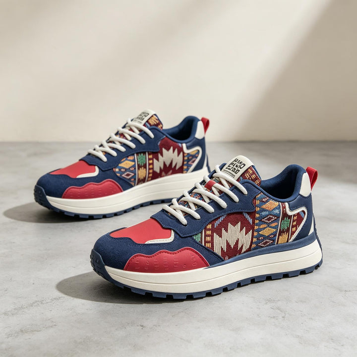 Men's Sporty Sneakers with Decorative Pattern Mune Fashion