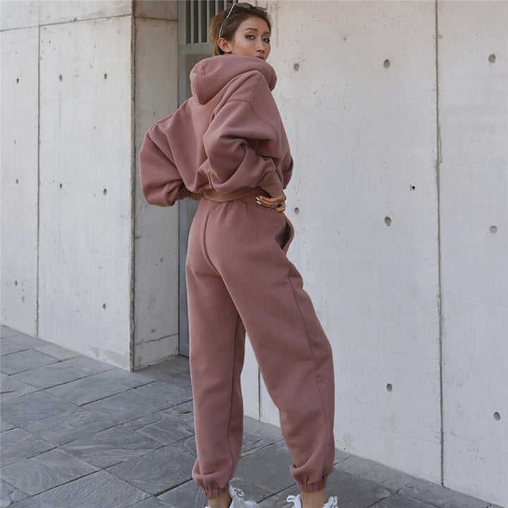 Women's oversized leisure suit with hood and high waist Mune Fashion
