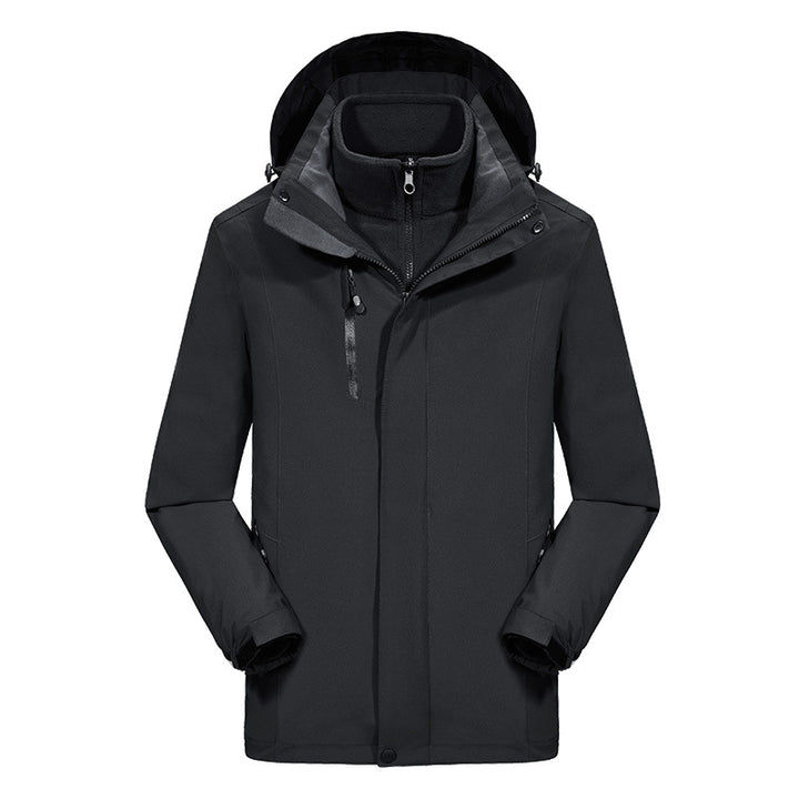 Men's softshell parka with removable fleece inner jacket and adjustable hood Mune Fashion