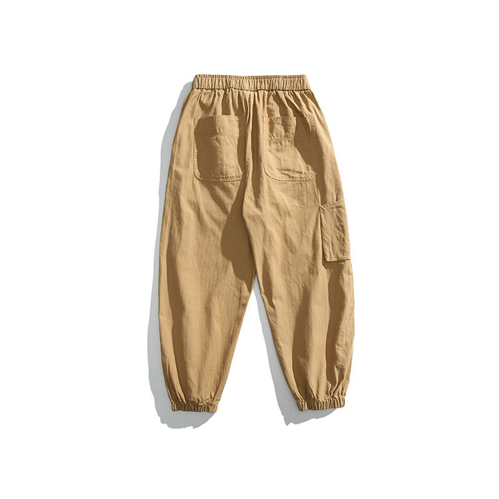 Men's Tapered Canvas Cargo Jogger with Elastic Drawstring Waistband and Integrated Belt Mune Fashion