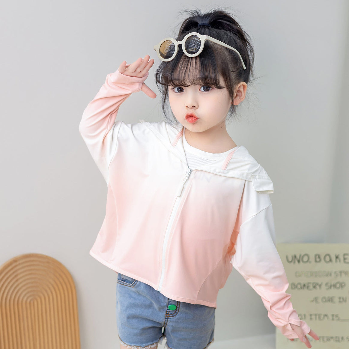 Women Lightweight Sports Jacket with Hood and Playful Animal Design Mune Fashion