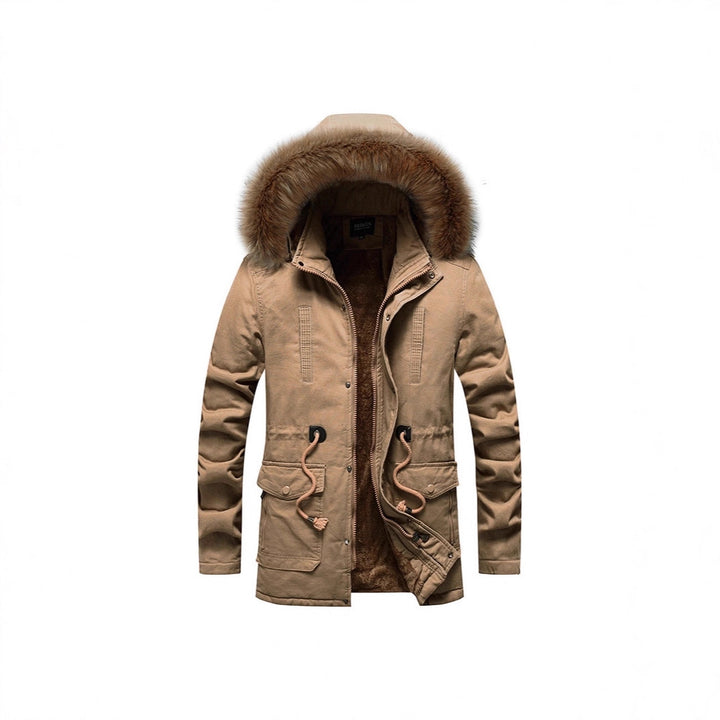 Men's winter parka with faux fur hood and teddy lining Mune Fashion