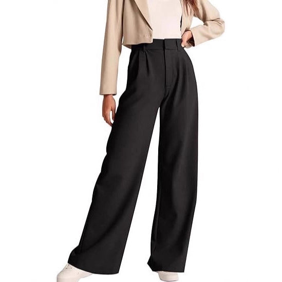 Women Elegant High-Waisted Linen Pants Mune Fashion