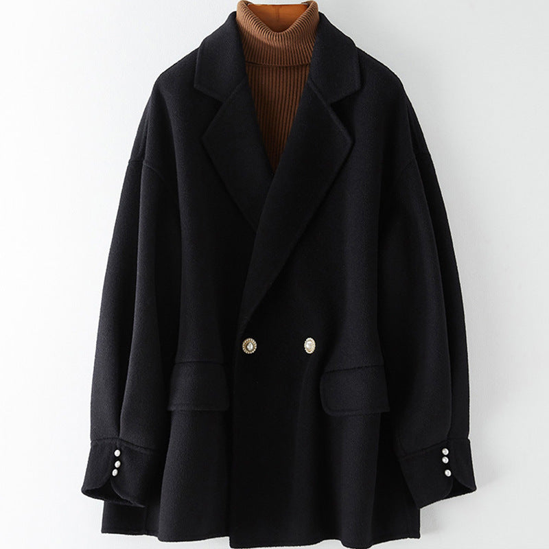Women Modern Oversized Blazer with Decorative Buttons Mune Fashion