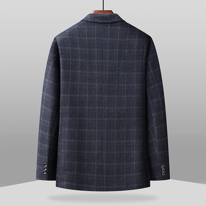 Men's Checkered Blazer in Casual Blazer Style with Subtle Texture Mune Fashion