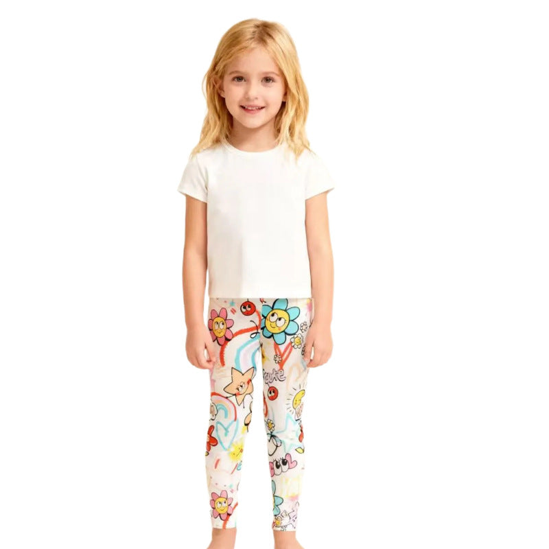 Girls leggings with colorful spring design Mune Fashion