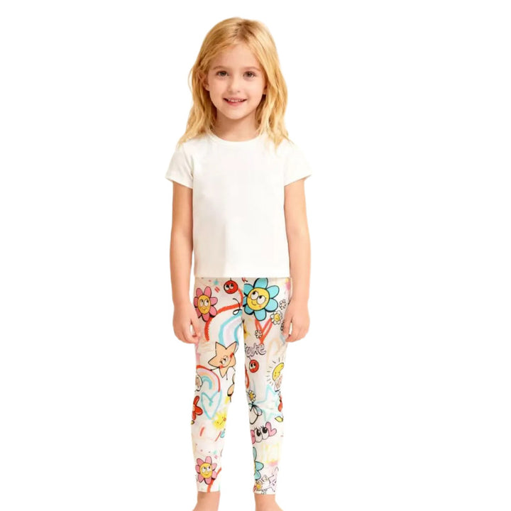 Girls leggings with colorful spring design Mune Fashion