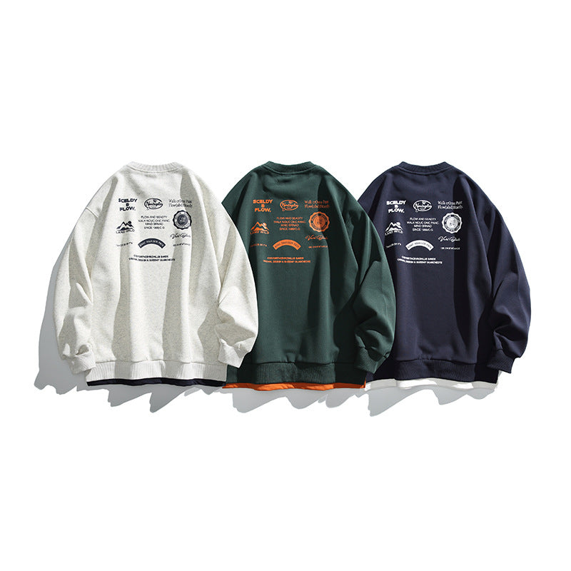 Unisex Oversized Sweatshirt with large back print, layered look, and ribbed cuffs Mune Fashion