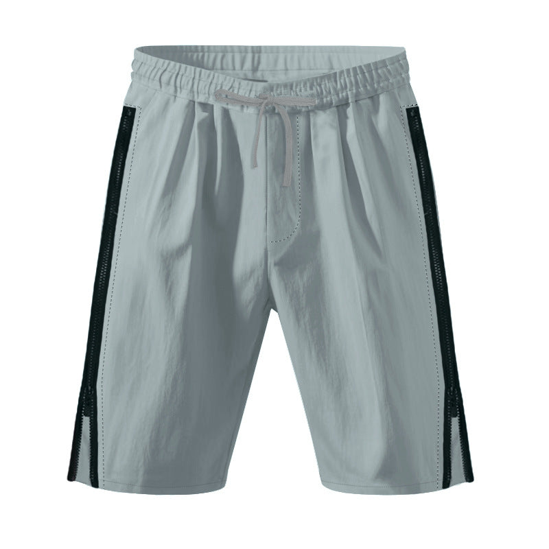 Men's lightweight training shorts with elastic drawstring waistband, side ventilation zippers, and slash pockets Mune Fashion