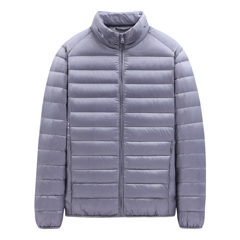 Men's nan ultralight quilted jacket with stand-up collar and full-length zipper Mune Fashion