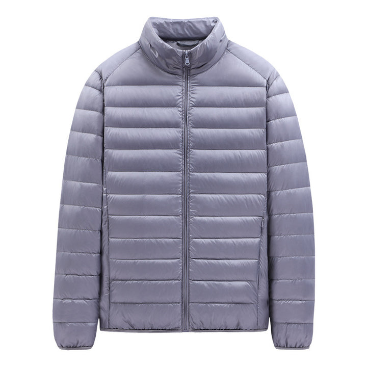 Men's nan ultralight quilted jacket with stand-up collar and full-length zipper Mune Fashion