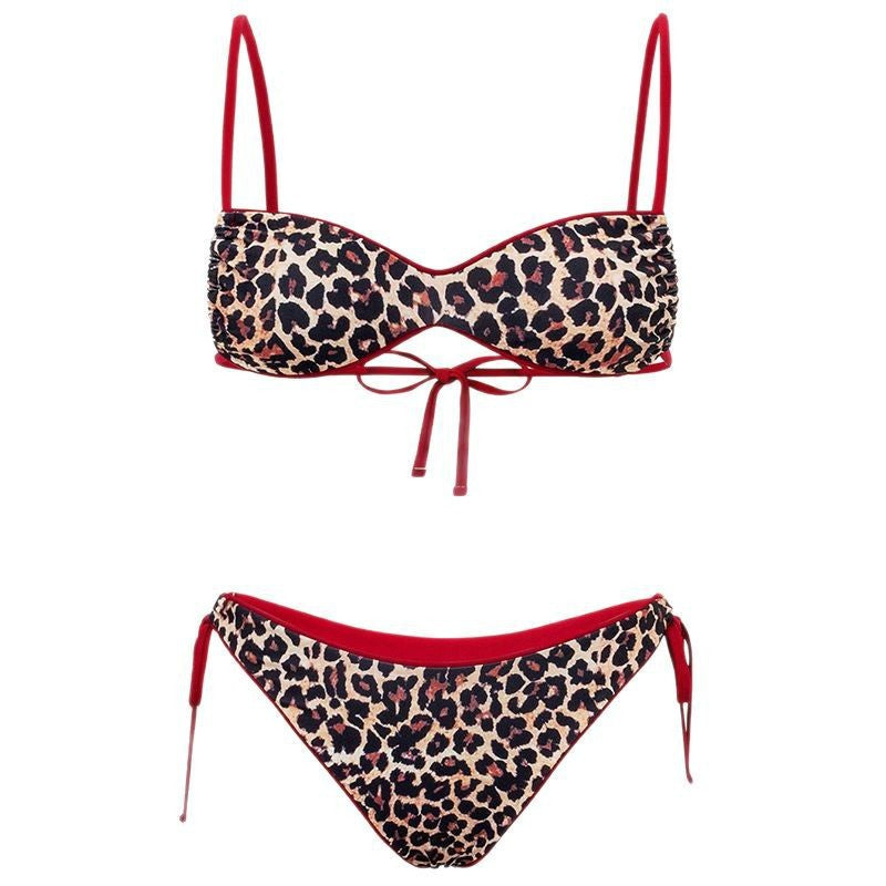 Women Push-Up Bikini with sophisticated animal print and adjustable straps Mune Fashion