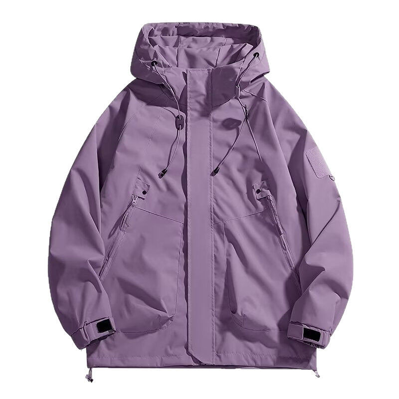 Men's Urban Utility Softshell Parka with Drawstring, Velcro Sleeves and Concealed Zippers Mune Fashion