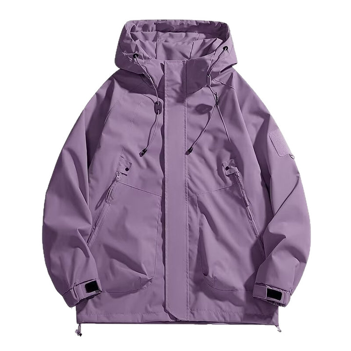 Men's Urban Utility Softshell Parka with Drawstring, Velcro Sleeves and Concealed Zippers Mune Fashion