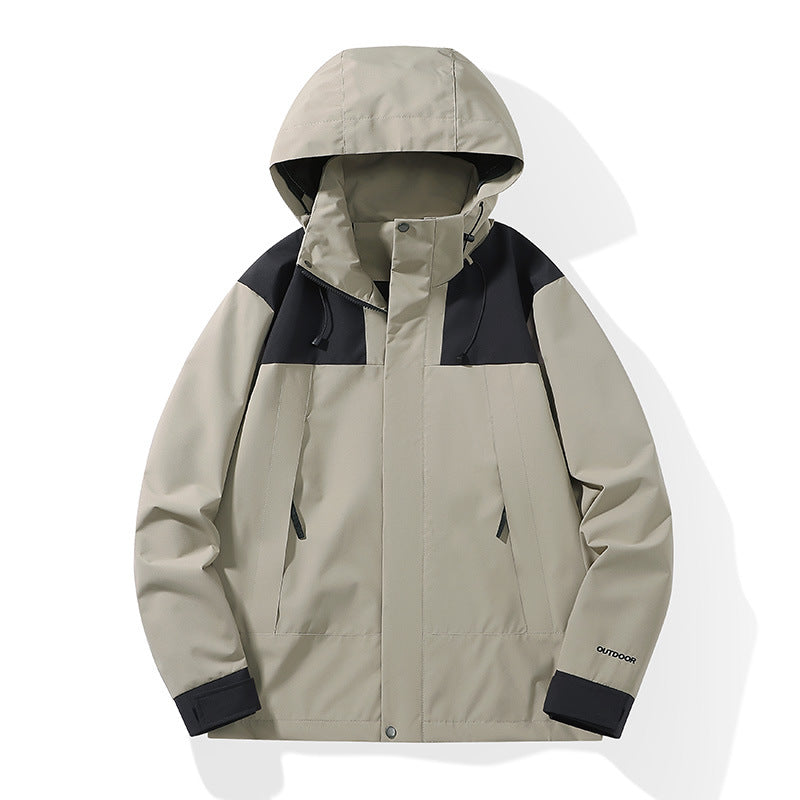 Men's Weatherproof Shell Parka with Adjustable Hood and Concealed Zippers Mune Fashion