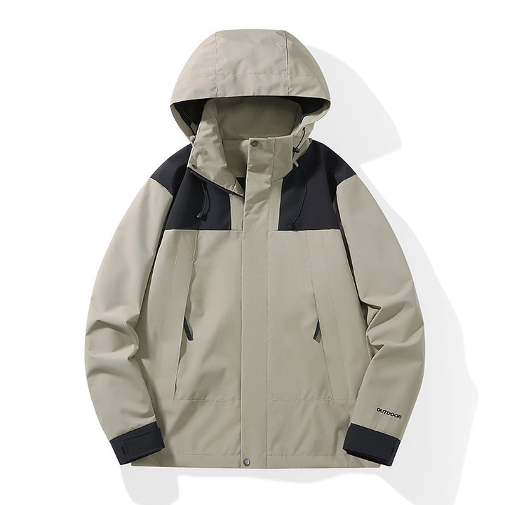 Men's Weatherproof Shell Parka with Adjustable Hood and Concealed Zippers Mune Fashion