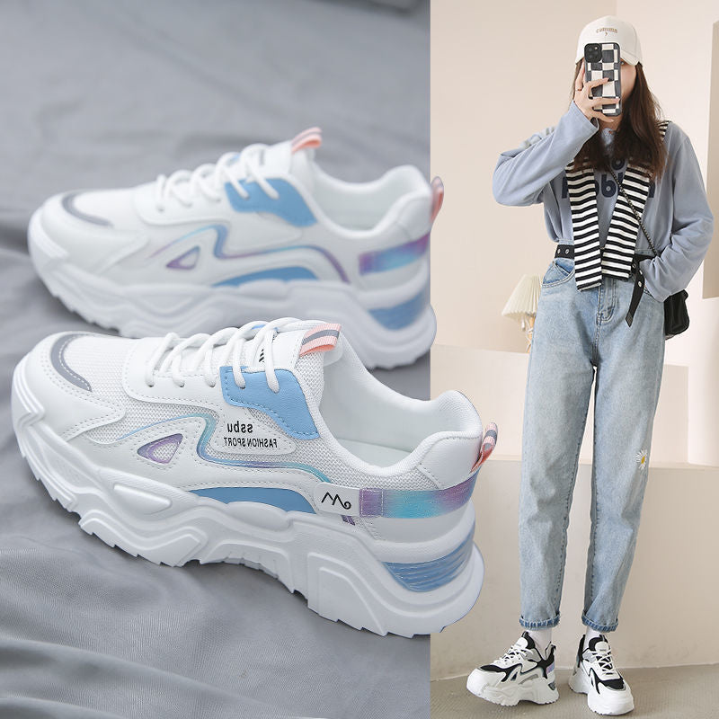 Ladies Sporty Chunky Sneakers with Balanced Cushioning Mune Fashion