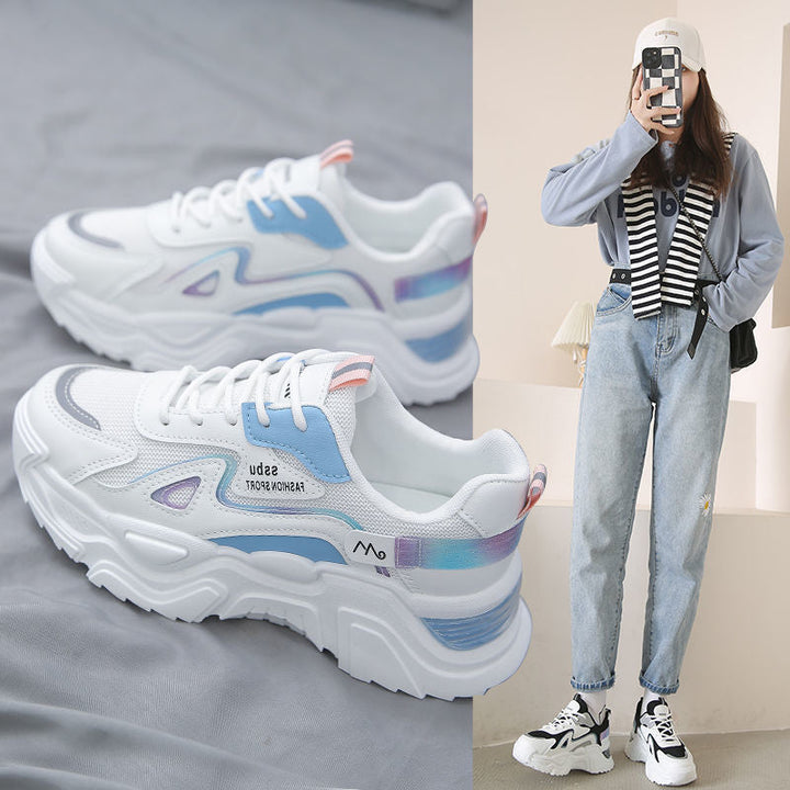 Ladies Sporty Chunky Sneakers with Balanced Cushioning Mune Fashion
