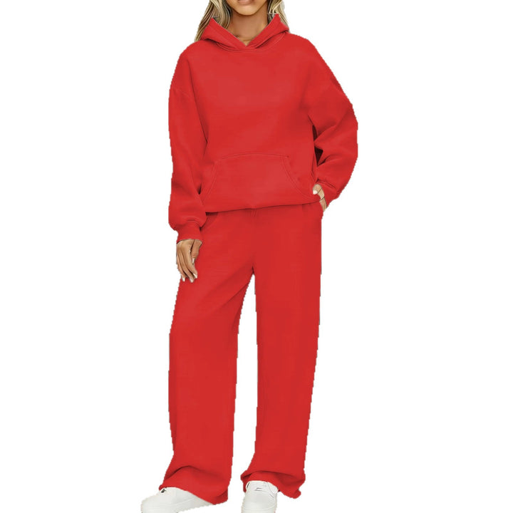 Women's cozy oversized hoodie and wide jogger pants set Mune Fashion