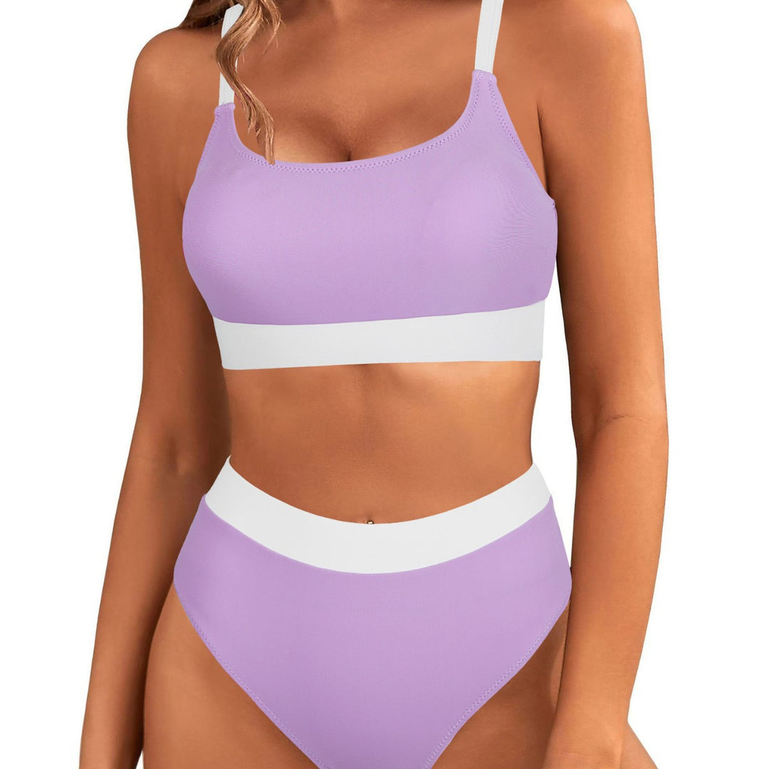 Women’s bikini set with color-blocking design and high waist Mune Fashion
