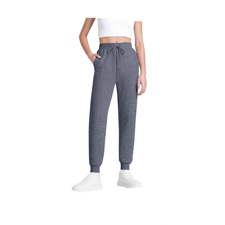 Women's slim high-waisted joggers with drawstring, side pockets, and cuffs Mune Fashion