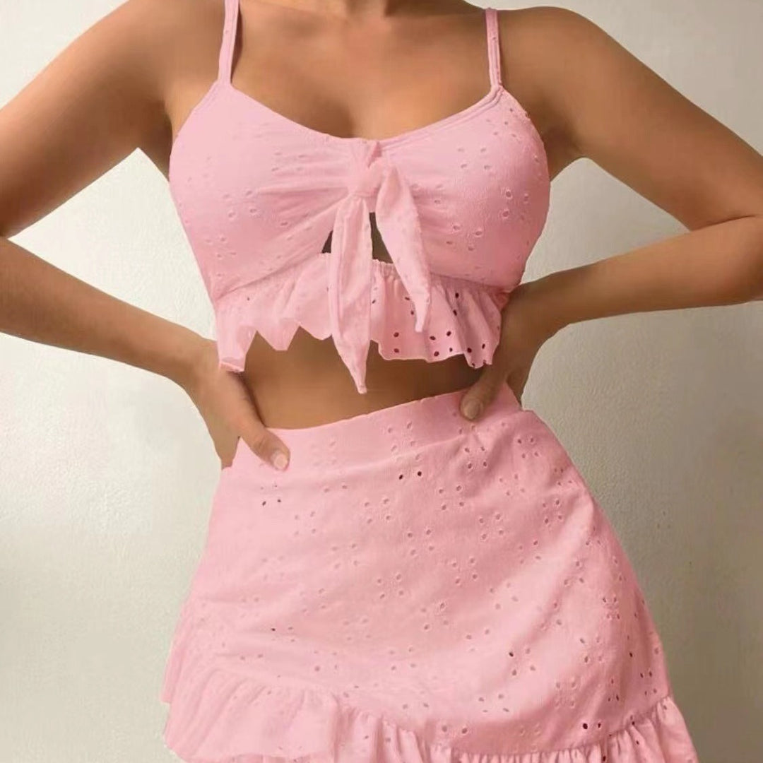 Women Crop Top and Skirt Set Mune Fashion