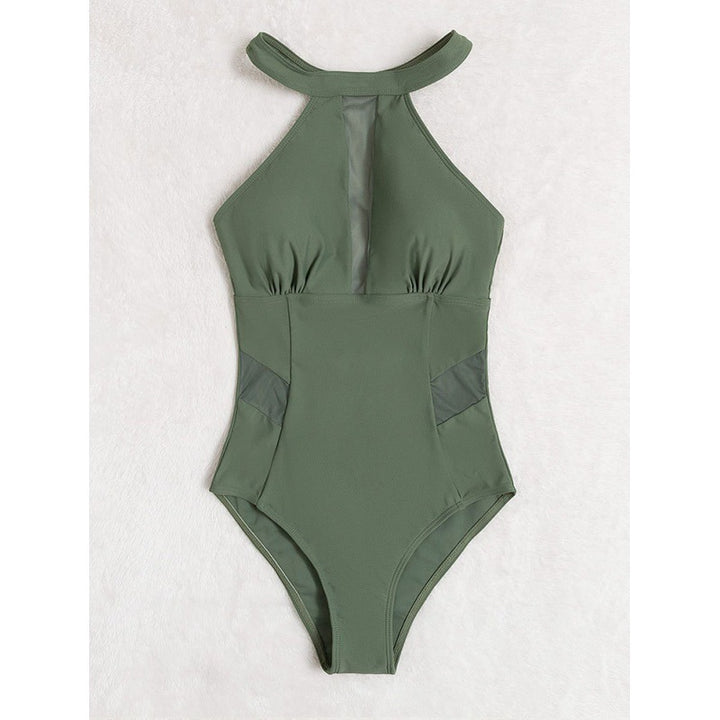 Women's one-piece swimsuit with stylish mesh detail Mune Fashion