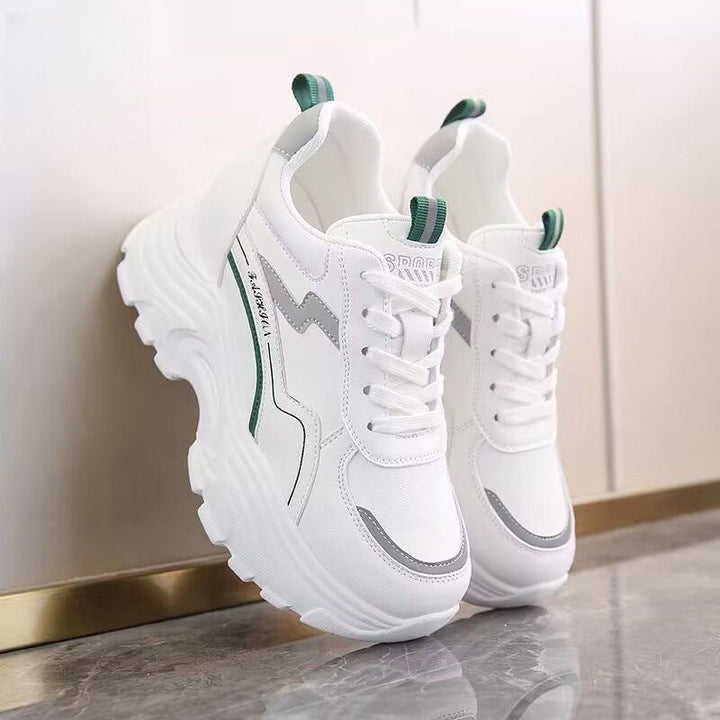 Women's Sporty Sneakers with Elastic Upper and Padded Sole Mune Fashion