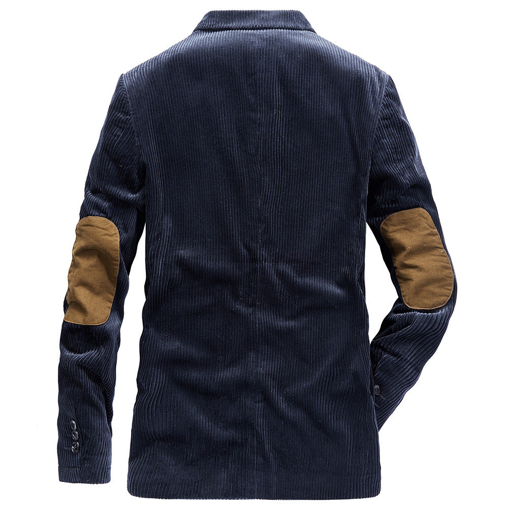 Men's corduroy blazer made of fine cord with patterned lining and lapel Mune Fashion