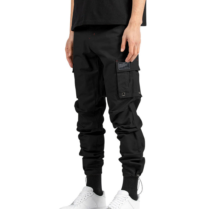 Men's nan urban-utility cargo jogger pants with reinforced flap pockets, D-ring details, and elastic ankle cuffs Mune Fashion