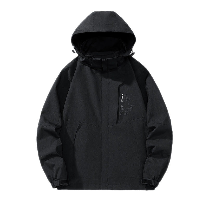 Men's Lightweight Hooded Softshell Jacket with Windproof Membrane and Minimalist Urban Cut Mune Fashion