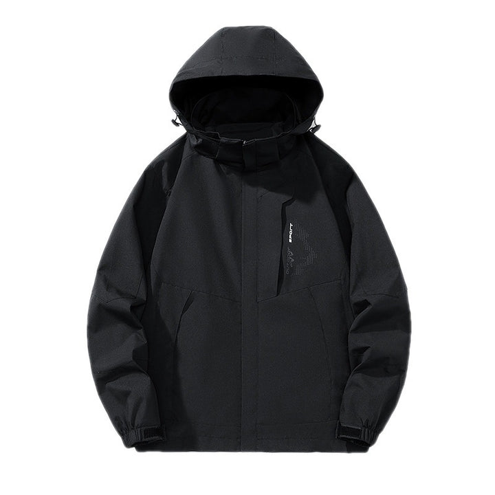 Men's Lightweight Hooded Softshell Jacket with Windproof Membrane and Minimalist Urban Cut Mune Fashion