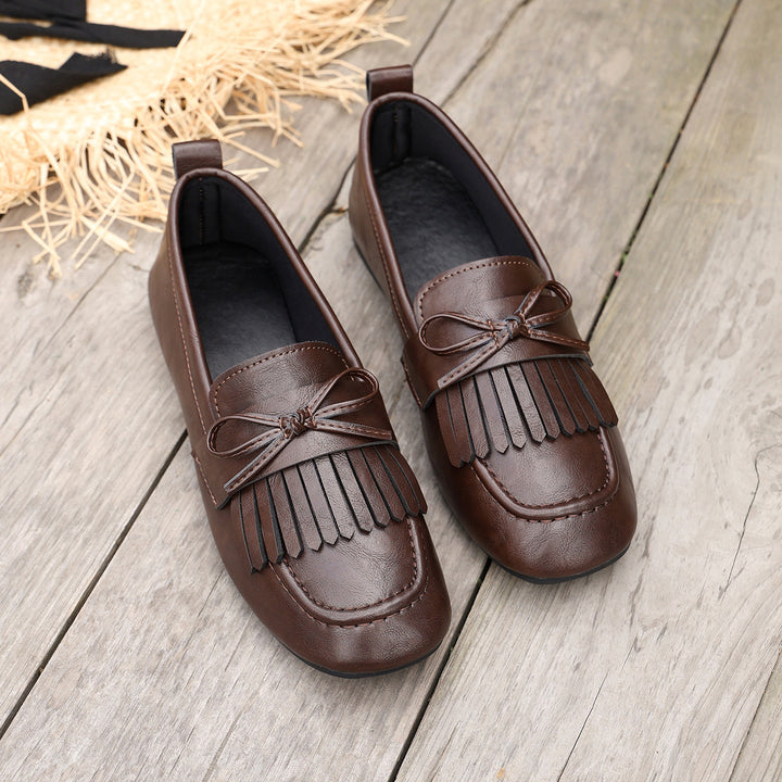 Ladies Comfortable Moccasins with Fringe Detail Mune Fashion