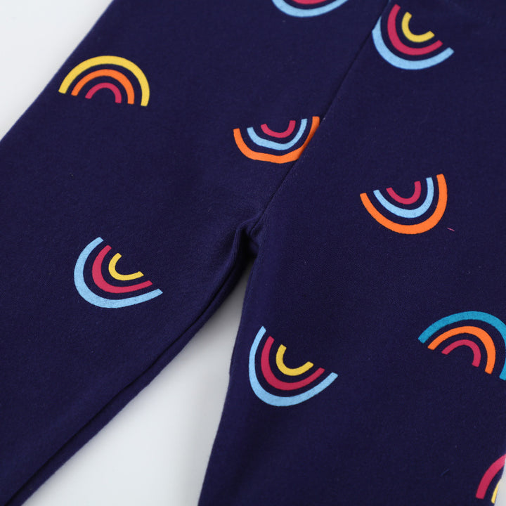 Girls leggings with colorful rainbow motif Mune Fashion